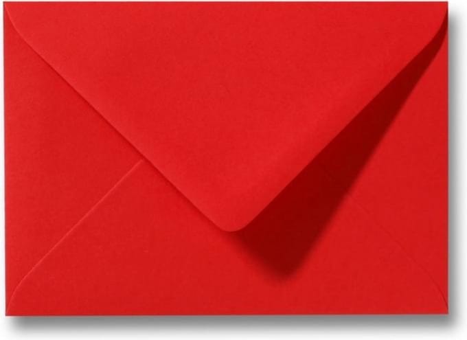 Envelop 15,6 X 22  Koraalrood, 60 stuks