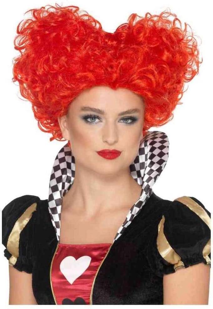 Hartenkoningin pruik - Kostuum Pruik Voor Carnaval Halloween