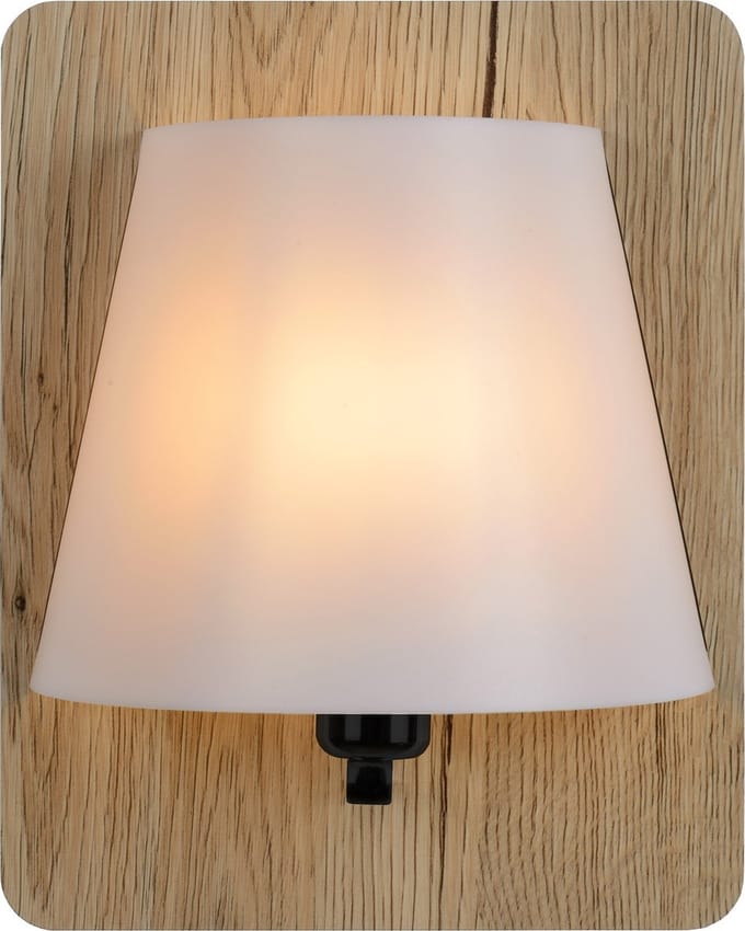 Lucide IDAHO - Wandlamp - 1xE14 - Licht hout