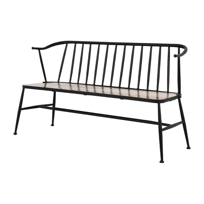 Bolero Alma bank met latten en gebogen rugleuning
