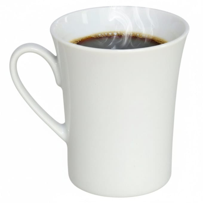 Gerimport Koffie / thee mok - 1x stuks - wit - 280 ml - mokken - porselein