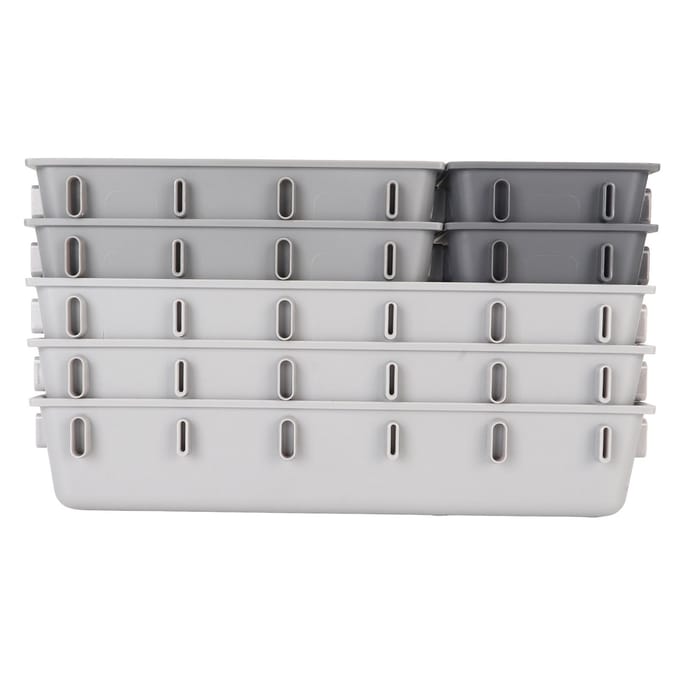 Besteklade Organizer Stevig Plastic Grote Capaciteit Multifunctionele Bestekbak voor Mes black