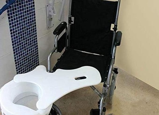 Transfer Board - Overdrachtsplank Commode - Zelfstandig Verplaatsen - Gebogen Ontwerp - 74 x 41 cm - Wit