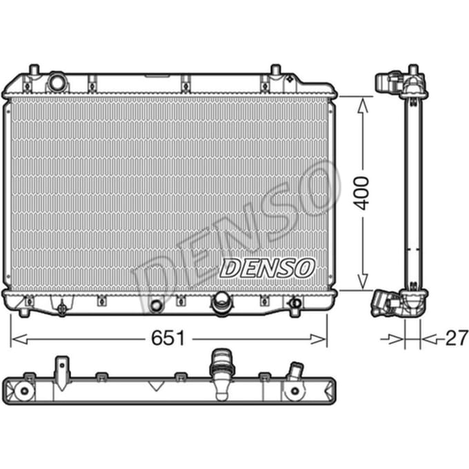 Radiator, motorkoeling DENSO DRM40036