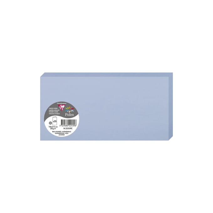 Lavendelblauw dubbel briefkaart Clairefontaine