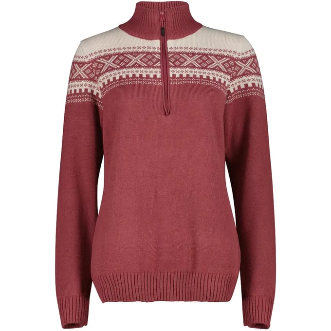 Vrouwelijke half zip pull CMP Wooltech