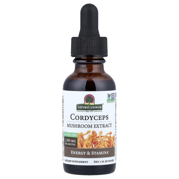 Nature's Answer, Cordyceps Sinensis, Extrait de Champignon, Sans Alcool, 30 ml (1 fl oz)