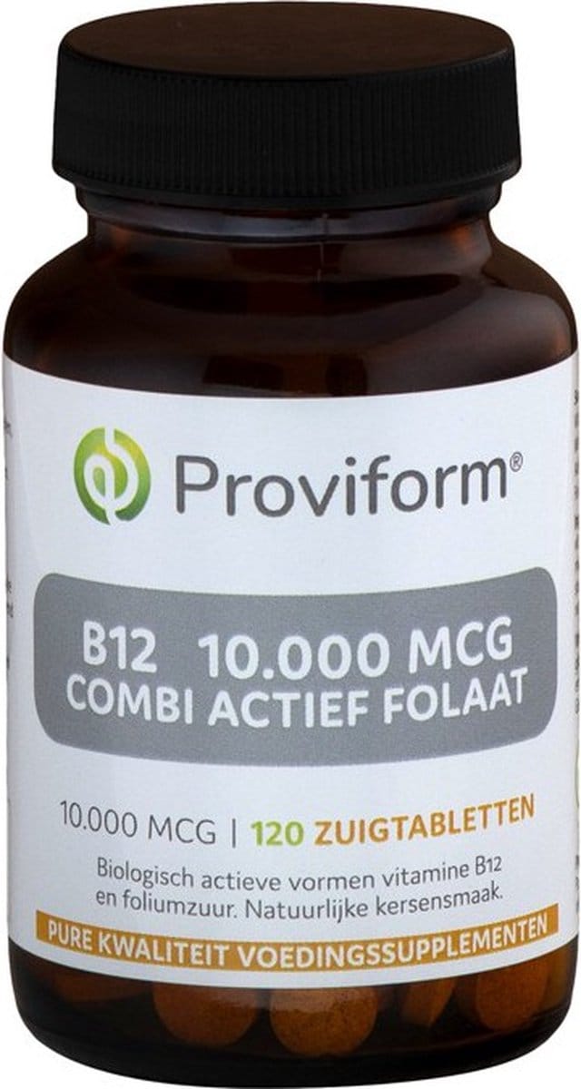 Proviform Vitamine B12 10.000mcg combi actief folaat 120 Zuigtabletten