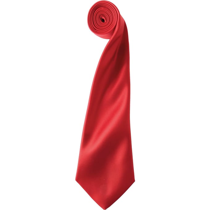 Premier Herensatineband (Smalblad) (Rood)