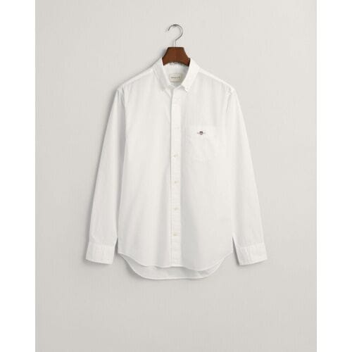 Gant Overhemd Uni Poplin Button Down Wit / male
