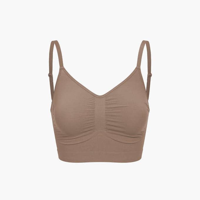 cfab - Comfort Bralette - Caramel - M - BH Zonder Beugel Voorgevormd - Ondergoed - Naadlos