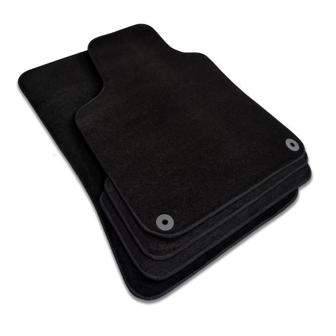 Tapis de sol - JJ Automotive - Noir - Velours - Antidérapant - 2 pièces