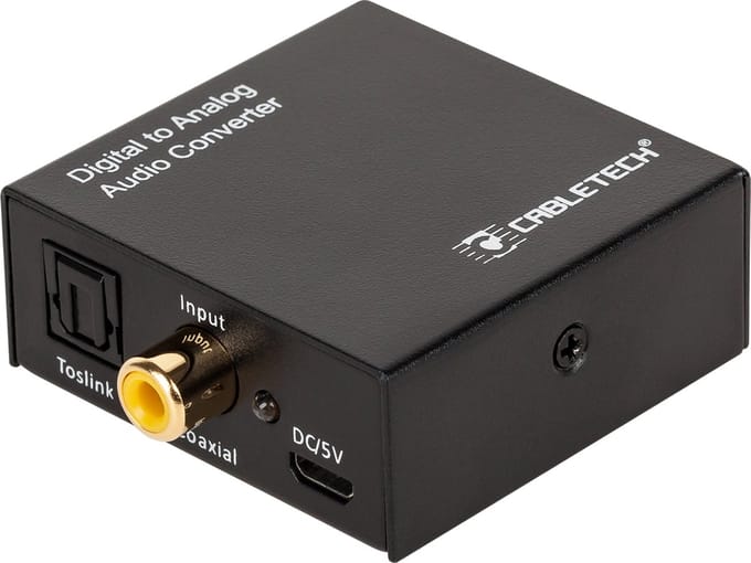 Cabletech - Audio Signaal Converter - Toslink naar RCA en Jack 3,5mm