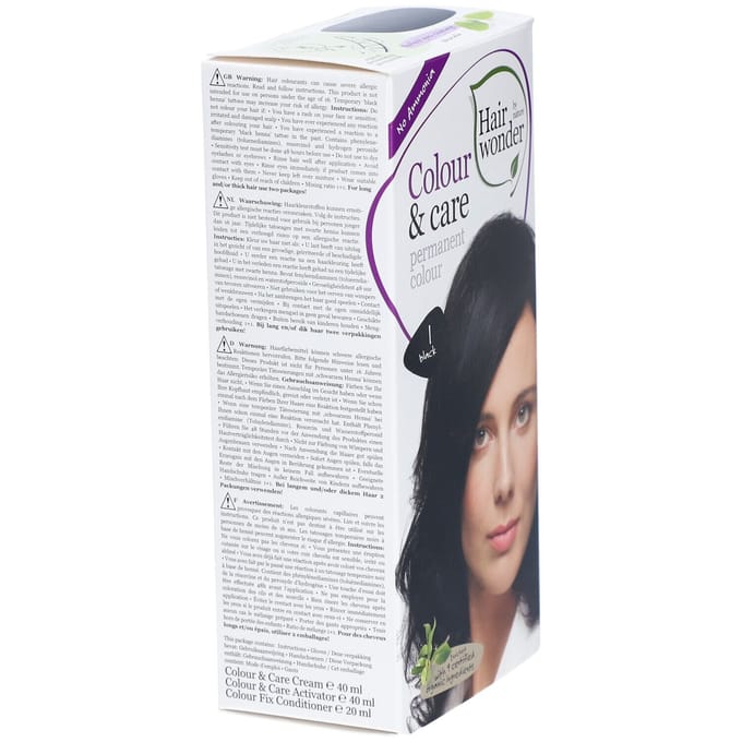 Hairwonder Colour & Care 1 - Black - Haarverf