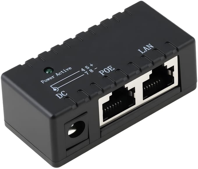 Dailygoods - POE Injector DC5521 48V voor Ethernet Voeding