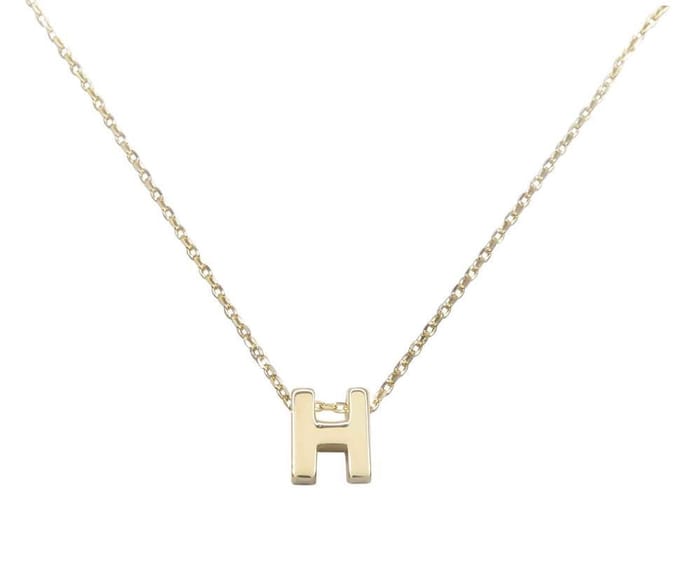 Gouden ketting met H hanger