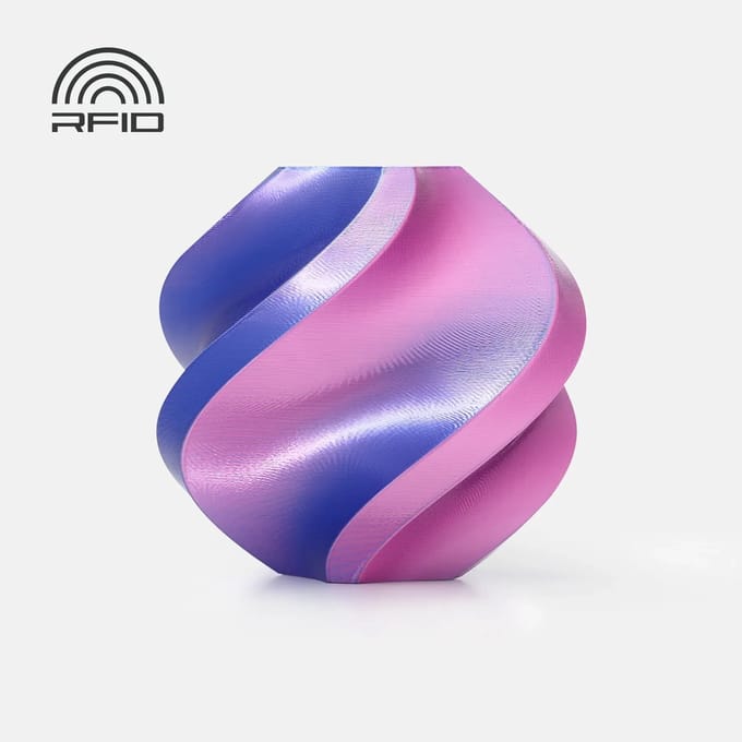 Bambu Lab PLA Silk - Dual Color Neon City (blue-magenta) - 1.75mm - 1kg - met spoel