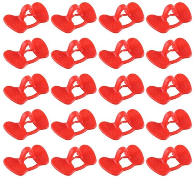 Allecto - Kip Bril - Anti-Pikken Clips - Rood - 20 Stuks - Voorkom