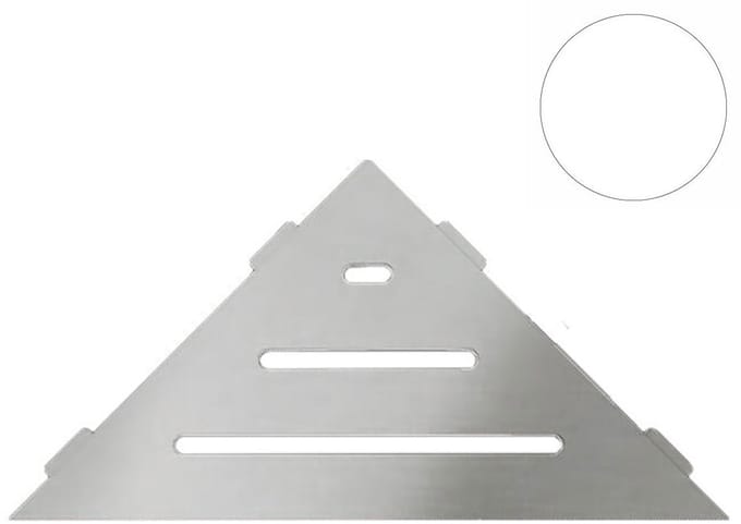 Schlüter Shelf-E-S1 planchet 21x21 cm wave rvs zuiver wit mat