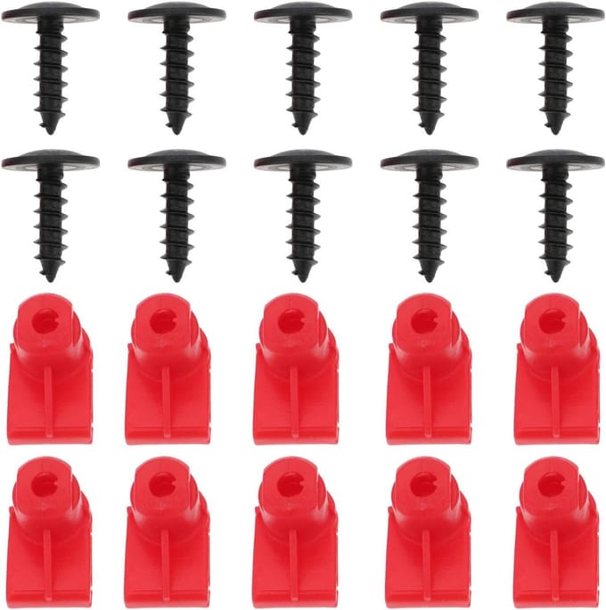 Dailygoods - Set van 30 Auto Rubberen Moer Clips en Schroeven
