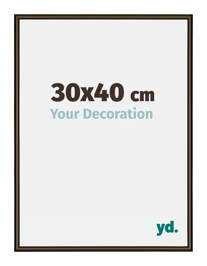 Your Decoration - Fotolijst 30x40 cm - Aluminium - Walnoot Structuur - New York