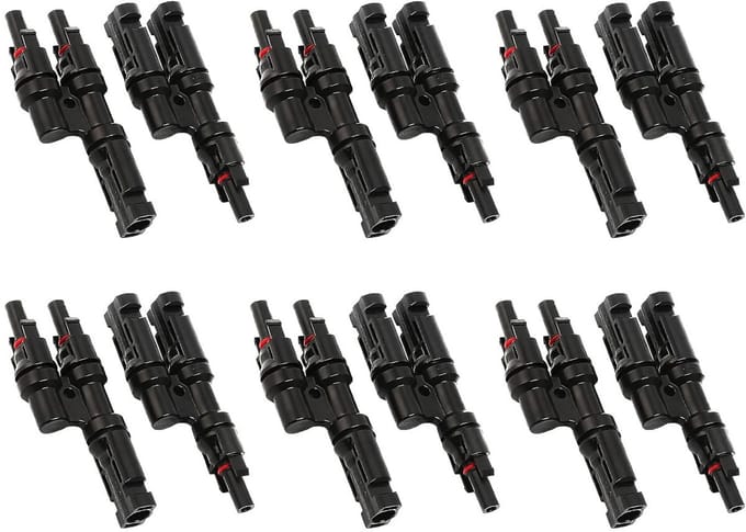 6 Paar MC4 Zonne-energie Y-Verbinders IP67 - Parallelle Schakeling Zonnepanelen