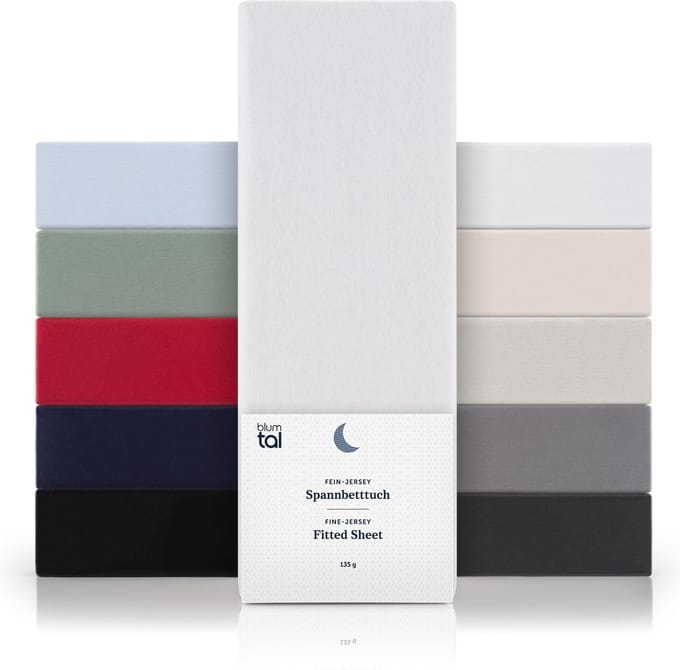 Blumtal Hoeslaken - Fitted Sheet - Jersey - Katoen -  200 x 200 x 30 cm - Wit