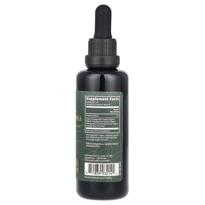 Ruw Kruidenextract, Ashwagandha, 59,2 ml (2 fl oz)
