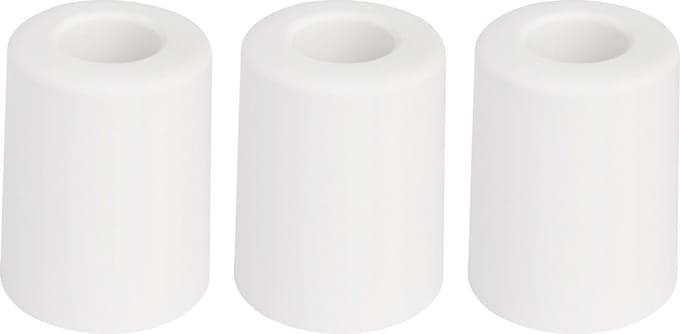 Deltafix Deurbuffer - 3x - deurstopper - wit - rubber - 50 x 35 mm - schroefbevestiging
