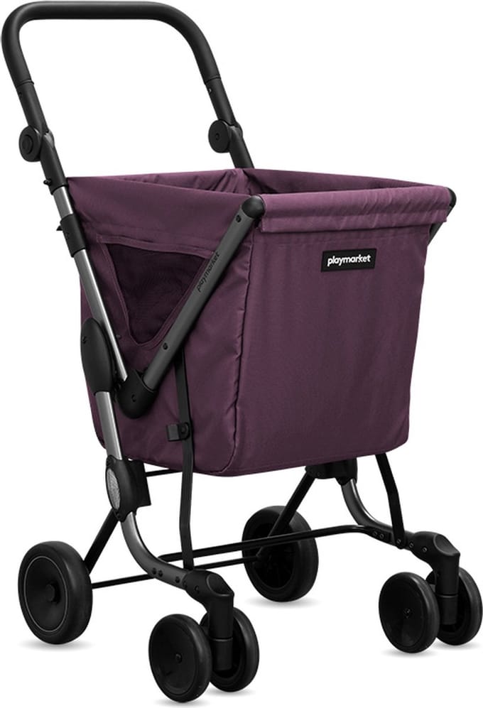 Playmarket - We Go Premium - Boodschappentrolley -Inklapbaar - Purple