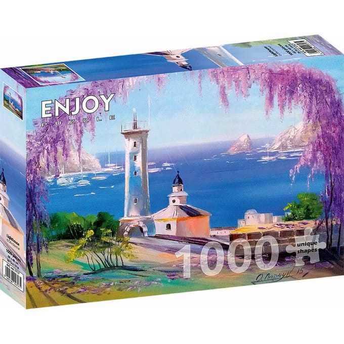 Enjoy Puzzle legpuzzel vuurtoren - 1000 stukjes kleurrijk speelgoed.