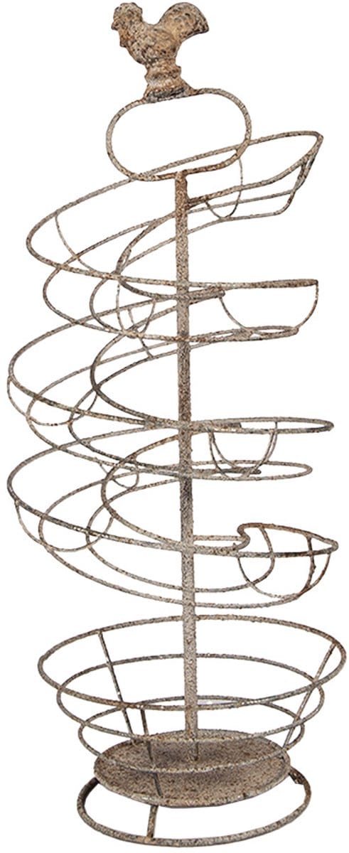Clayre & Eef Eierhouder Ø 18x44 cm Bruin Metaal