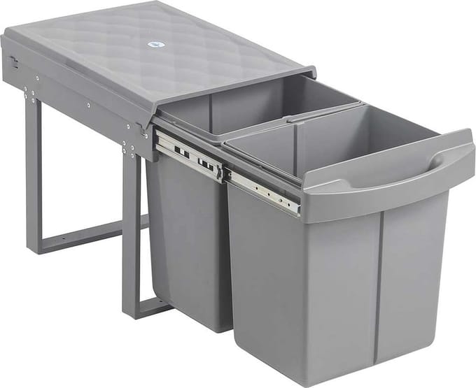 Uittrekbare Afvalemmer voor Keuken met 2 Containers en Maximaal 40 Liter