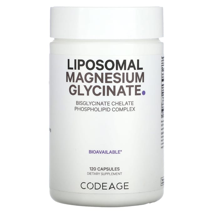 Codeage, Glycinate de Magnésium Liposomal, 120 Capsules