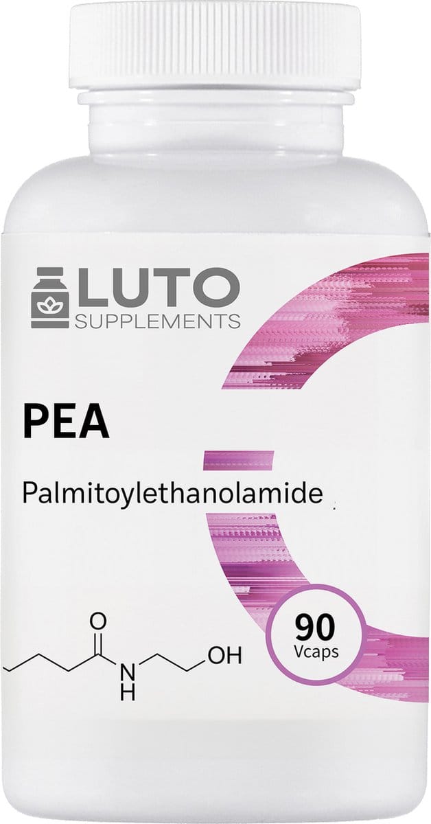 Zuivere PEA - Palmitoylethanolamide - 1200mg - 90 Vegetarische capsules - Hoge kwaliteit - LUTO Supplements