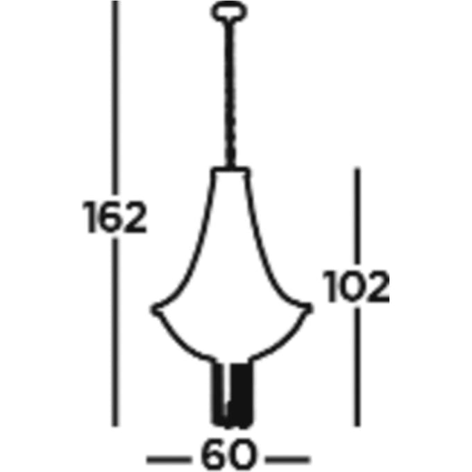 Searchlight Hanglamp Baguette, zwart/messing, glas, E14, 162 cm