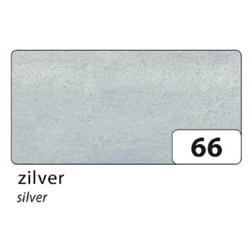 Zijdevloeipapier Folia 50x70cm 20gr nr66 zilver 5 vel