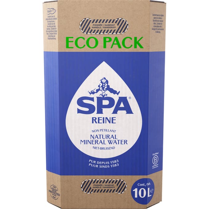 SPA Reine plat natuurlijk mineraalwater ecoverpakking 10 l