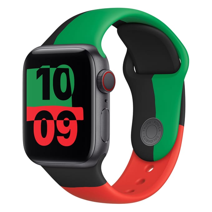 Apple Sport Band voor de Apple Watch | 38/40/41/42 mm - Maat S/M/L - Black Unity