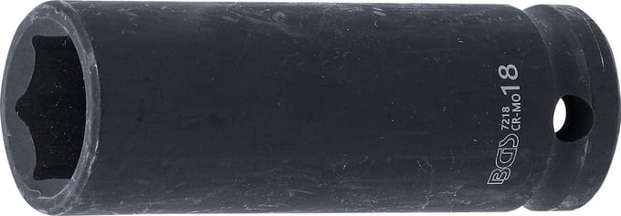 BGS Kracht dopsleuteldop zeskant, diep 1/2 18 mm