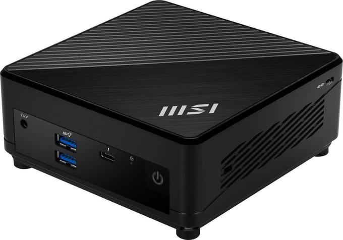 MSI Cubi 5 12M-004EU - Mini PC - Core i3-1215U - 8 GB RAM - 256 GB SSD - W11 Pro - Zwart