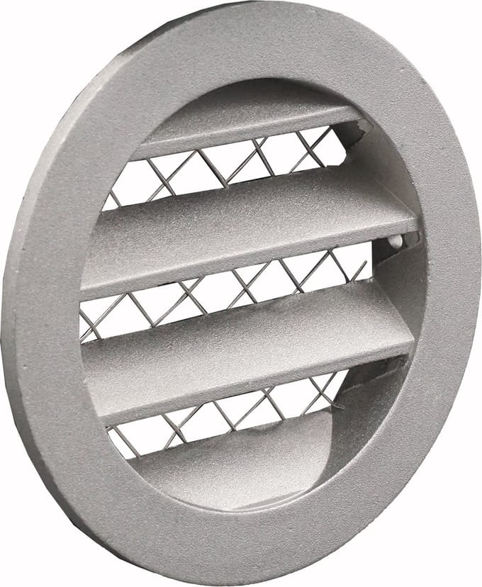 Weha Schoepenrooster inbouw, aansluitdiameter Ø80mm, aluminium