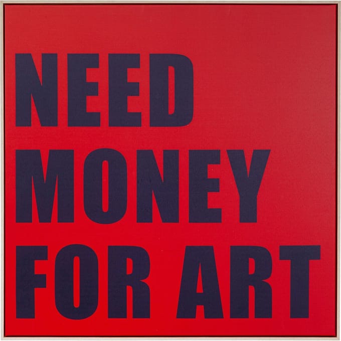Schilderij Need Money 80x80cm Kare Design