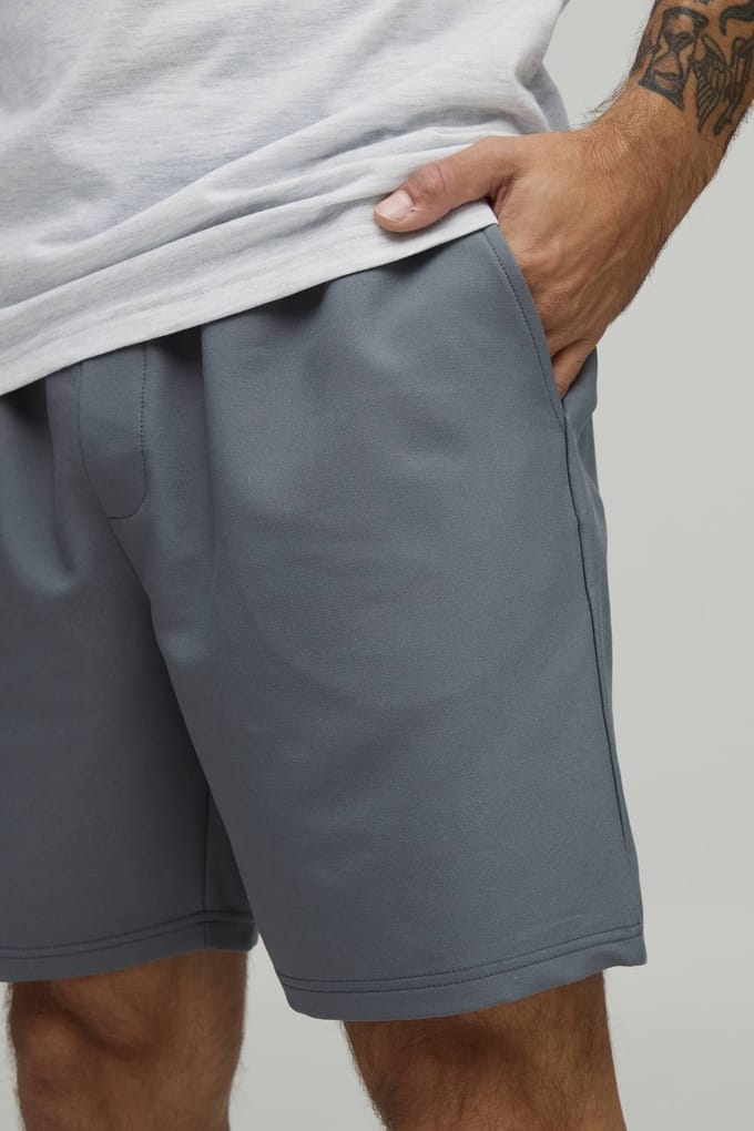 Essential Slim Fit Elasticated Tech Shorts | Grey | Size XS