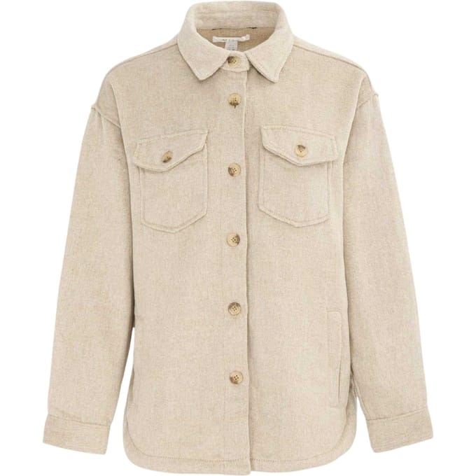 Miso Dames Wol Lange Mouwen Shirt (Beige)