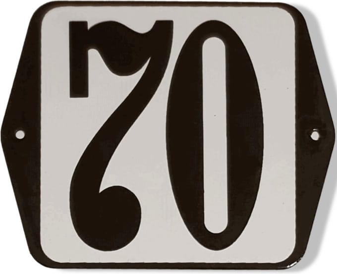 Huisnummer standaard nummer 70