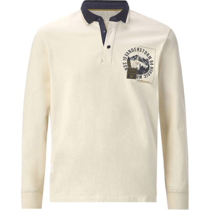 Poloshirt met lange mouwen OLSLAND wolwit