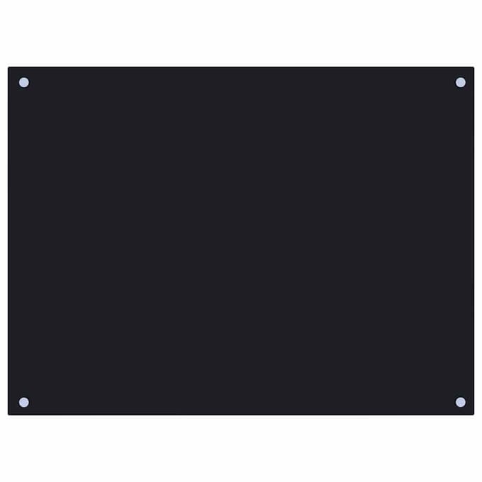 vidaXL - Spatscherm - keuken - 80x60 - cm - gehard - glas - zwart