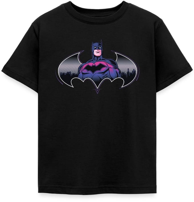 Batman Cool Ontwerp Met Logo En Roze Kostuum T-Shirt Kinderen