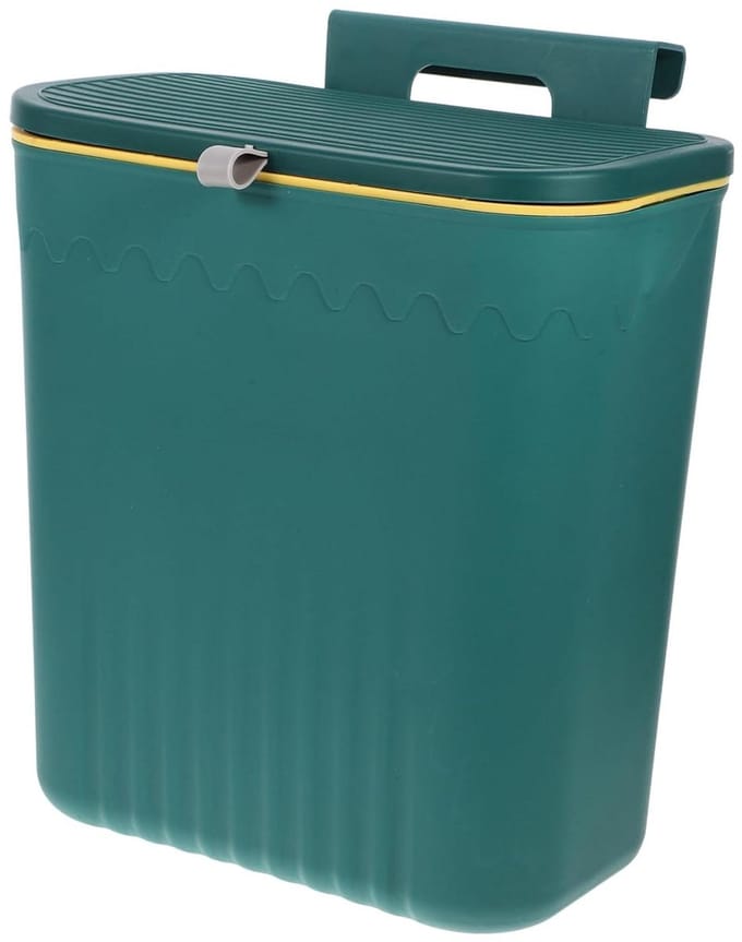 CHILDWEET Hangende Afvalcontainer Ruimtebesparend Gemakkelijk Schoon Te Maken Plastic Groen 1 St